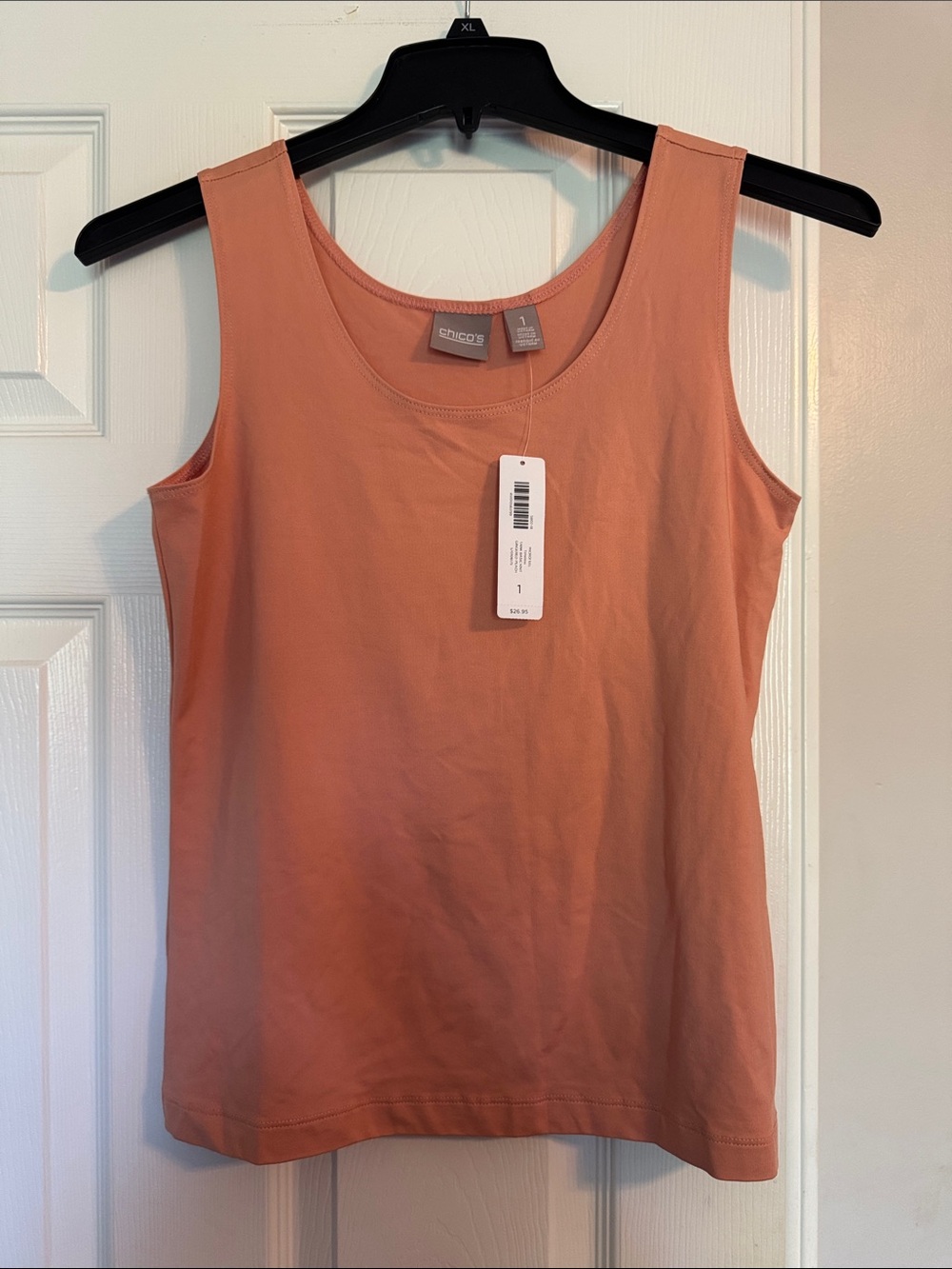 Chico's Coral-Orange Scoop Neck Tank